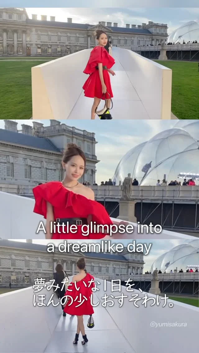 夢みたいな1日を、
ほんの少しだけおすそわけ。

in London
Alexander McQueen 春夏コレクションの空気とともに。

また見たくなったときのために、保存しておいてね。

A little glimpse into a dreamlike day.

Under the Greenwich sky in London,
soaking in the atmosphere of
Alexander McQueen SS23 Collection.

Save this if you want to see it again later.

#fashionweek
#londonfashionweek 
#alexandermcqueen